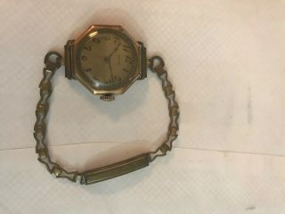 Antique Vintage Elgin 10k Gold Filled Ladies 15j Mechanical Watch Runs 1920/30s