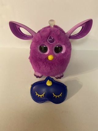 Hasbro 2016 Furby Connect Plush Purple Interactive Bluetooth With Sleep Mask