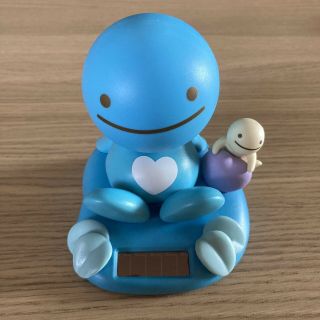 Tomy Nohohon Zoku Ecosolar Bobblehead Figure Doll Toy Blue W/ White Heart 2002