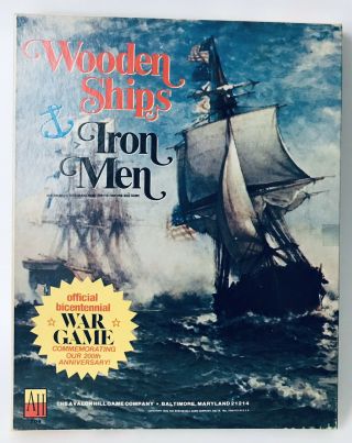 1975 Wooden Ships & Iron Men Avalon Hill Bicentennial War Game 100 Complete