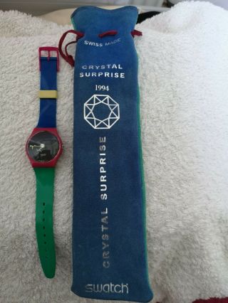 1994 Swatch Watch Gz129 Crystal Surprise Special Packaging Club 94