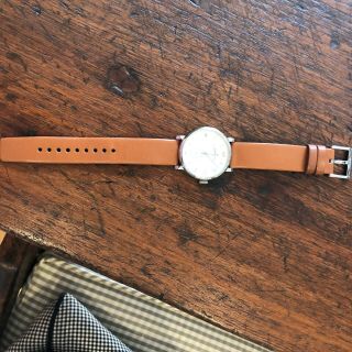 Marc Jacobs Molly White Dial Gold Tone Brown Leather Women 
