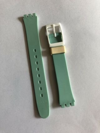 Vintage Swatch Watch Band Strap Aqua 80’s Lady’s 12mm