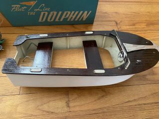 Fleet Line " The Dolphin " 16 " Wood Plastic Model Toy Speed Boat No Motor