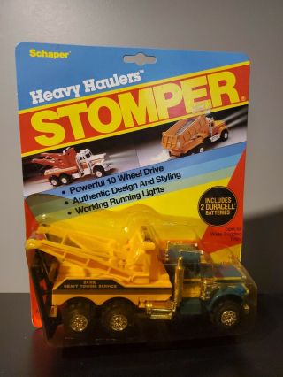 Vintage Schaper 1984 Stomper Heavy Hauler Peterbilt Semi Tow Truck Wrecker Moc