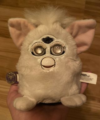 Furby Baby 1999 White Snowball -,  Customized