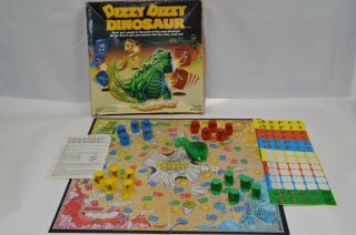 Vintage 1987 Dizzy Dizzy Dinosaur Board Game Complete Pressman