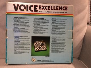 VINTAGE FIDELITY CHESS COMPUTER VOICE EXCELLENCE 1985 2