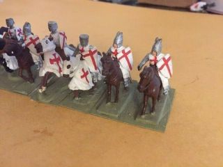 25mm Metal Medieval Mounted Knights Crusaders 11 Count 2