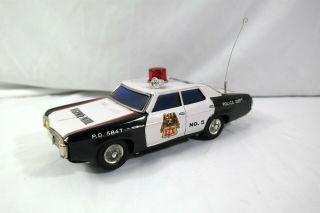 Japan Highway Patrol Battery Operated Police Car Tin Toy