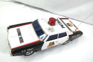 Japan Highway Patrol Battery Operated Police Car Tin Toy 2