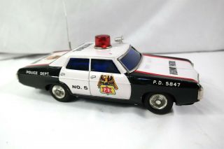 Japan Highway Patrol Battery Operated Police Car Tin Toy 3