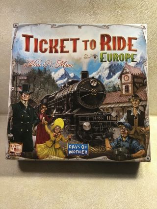 Days Of Wonder Ticket To Ride - Europe Board Game (7202) - Complete Set