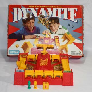 Vintage Parker Brothers Dynamite Board Game 0465 Incomplete 0720