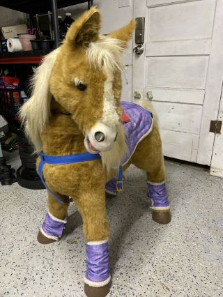 Hasbro Fur Real Friends Butterscotch Interactive Pony Horse W Saddle N Brush