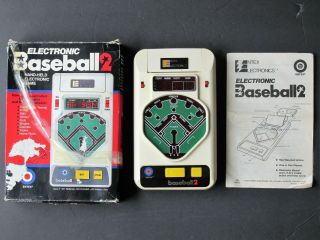Vintage 1979 Entex Electronic Baseball 2 Handheld Video Game - Complete