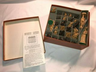 Vintage Schach Medieval Chess Set No Board And Instructions