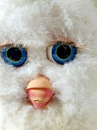 Large Interactive Furby Toy 2005 Tiger White Blue Eyes Electronic