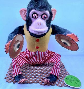 Vintage 1960 ' s Musical Jolly Chimp Toy w/ Box 2