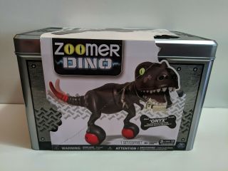Zoomer Dino Onyx,  Spin Master Interactive Robotic Dinosaur Black & Red