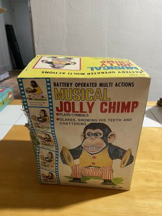 Daishin Japan Musical Jolly Chimp Monkey W/hangtag & Box