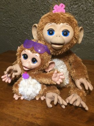Furreal Friends Mom And Baby Cuddles My Giggly Monkey Pet Plush