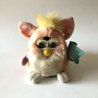 Furby Babies Peach Yellow Hair Tiger Electronics 1999 With Tags - Not
