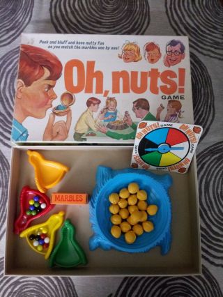 Oh Nuts Vintage Board Game 1969 Ideal - 100 Complete -