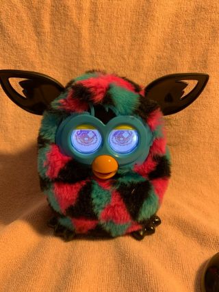 Hasbro Furby Boom Blue Pink Black Triangles Talking Interactive Pet Toy 2012 T3