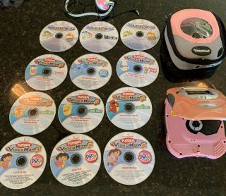 Hasbro Video Now Color Light Pink Personal Video Player W/ 12 Discs -