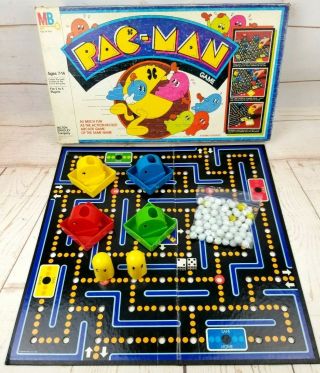 Vintage 1980 Milton Bradley Pac - Man Board Game 100 Complete Made In Usa