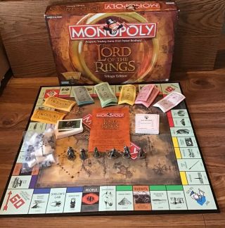 Monopoly Lord Of The Rings Trilogy Edition 2003 Near Complete (missing Ring) Nm