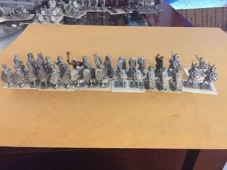 25mm Metal Hinchliffe Persians Spearmen Infantry With Assorted Shields 37 Count