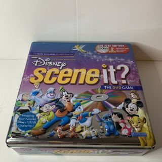 Disney Scene It Dvd Board Game In Collectors Tin Deluxe Edition 100 Complete