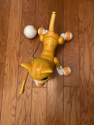 Orange Zoomer Kitty Robot Cat - No Charger & Half Tail Missing