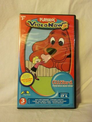 Hasbro Playskool Videonow Jr Clifford The Big Red Dog 3 Disc Near