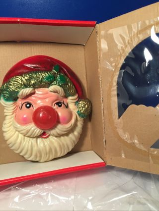 Vintage Santa Claus Musical Door Bell Ringer W/box - And