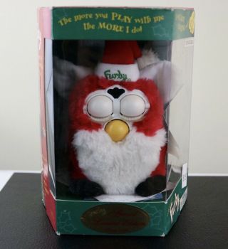 Furby Red & White Special Limited Edition Christmas Santa Holiday Series 1999