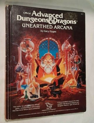 Ad&d Unearthed Arcana (2017) By Gary Gygax Tsr 1985,  Correction Sheet - Good