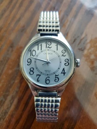 Vintage Carriage Indiglo Timex Stainless Steel Back Womens Watch Wr 30m
