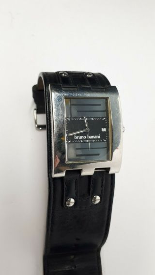 Bruno Banani Herren Armband Uhr Leder schwarz Herrenuhr 2
