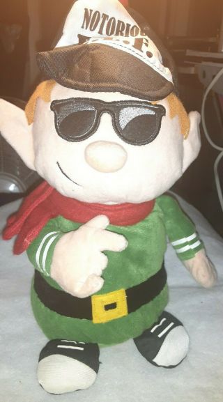Gemmy Animated Christmas Rapping Notorious Elf Singing Dancing Plush E.  L.  F