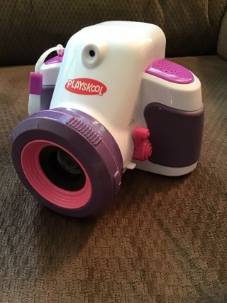 Playskool Showcam 2 - In - 1 Digital Camera And Projector Hasbro White Purple Pink
