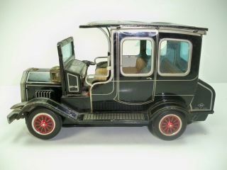 Vintage S.  H.  Tin Toy Car Battery Operated Japan,  Great