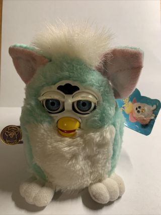Vintage Furby 1999 Blue With Pink Hair