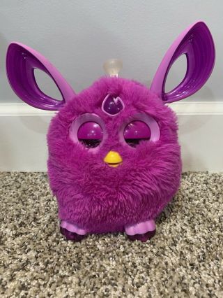 2016 Hasbro Furby Connect Bluetooth Interactive Pink Purple Plush Animal As - Is