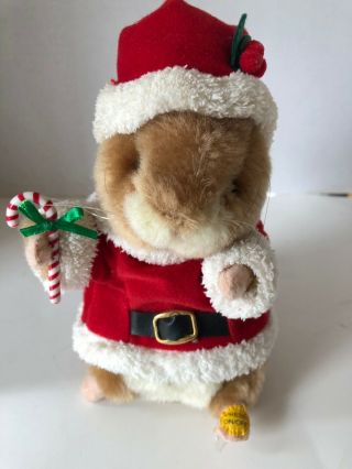 Gemmy Dancing Animated Plush Hamster Santa " We Wish You A Merry Christmas "