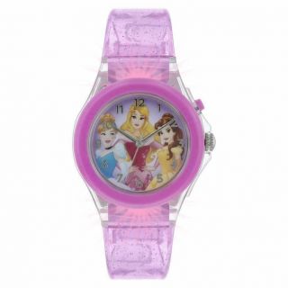 Disney Princess Girls Analogue Classic Quartz Watch With Rubber Strap Pn3015