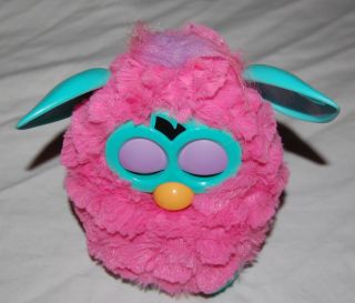 Furby Boom 2012 5 " Interactive Electronic Pink Teal Cotton Candy Toy
