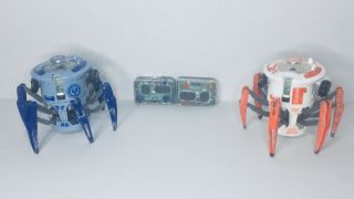 2 Hexbug Battle Ground Spider Battle Bots Blue & Orange